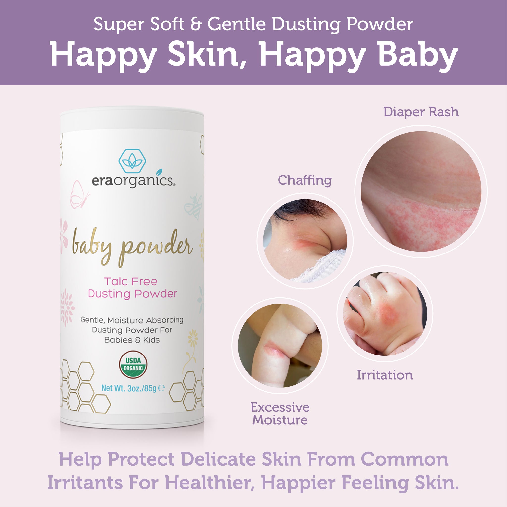 Buy Talc Free Organic Baby Powder - Era Organics