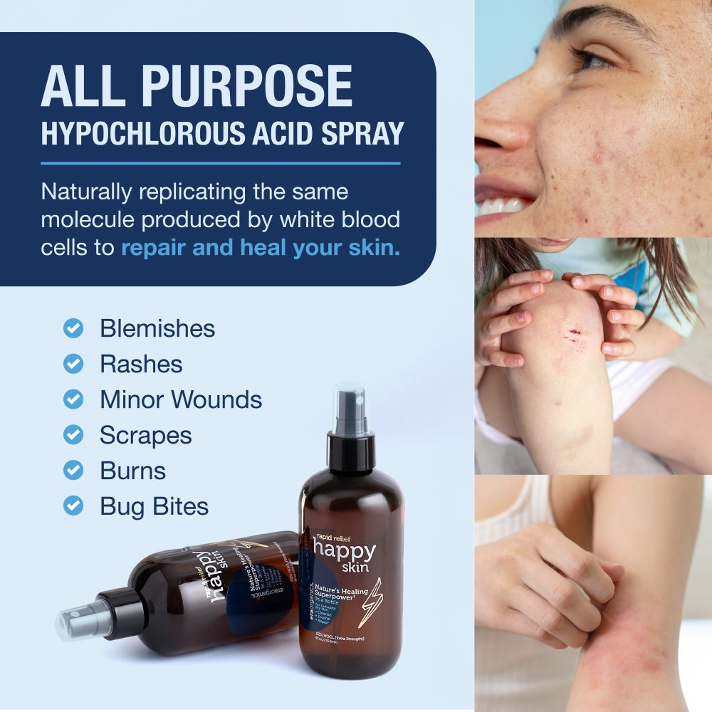 Hypochlorous Acid Spray For Face and Body - Happy Skin