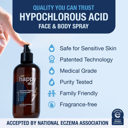 Hypochlorous Acid Spray For Face and Body - Happy Skin