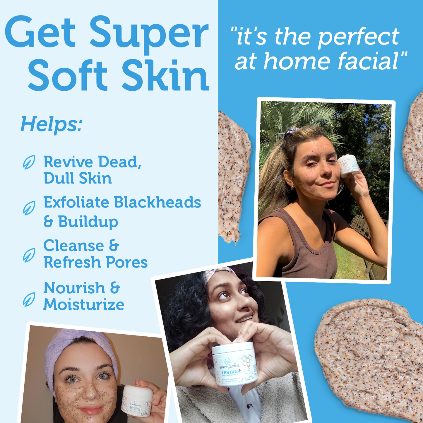 Revive+ Microdermabrasion Manuka Honey Walnut Scrub & Mask